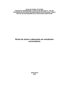 Níveis de stress e depressão em estudantes universitários - PUC-SP