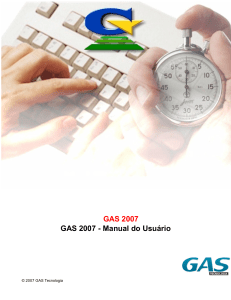 GAS 2007 - Manual do Usuário