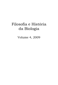 Filosofia e Historia da Biologia volume 4