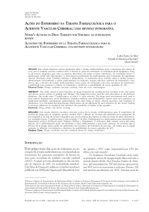 Nurse`s Actions in Drug Therapy for Strokes: an integrative review