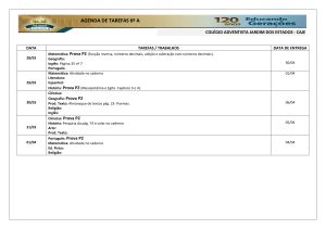 AGENDA DE TAREFAS 6º A