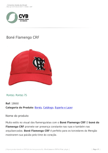 Boné Flamengo CRF - Cimento Verde do Brasil