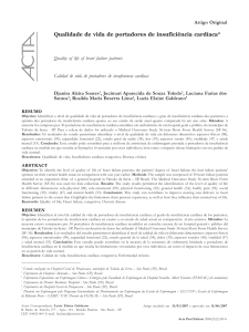 Qualidade de vida de portadores de insuficiência cardíaca