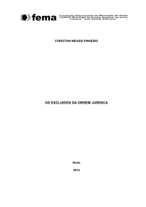OS EXCLUIDOS DA ORDEM JURIDICA