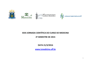 XXIX JORNADA CIENTÍFICA DO CURSO DE MEDICINA