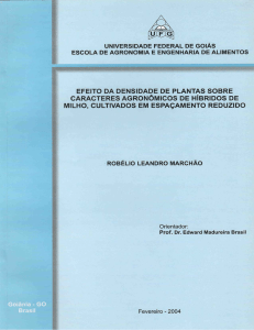 Efeito da Densidade de Plantas sobre Caracteres Agronômicos de