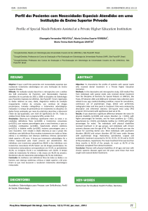 Perfil dos Pacientes com Necessidades Especiais Atendidos em