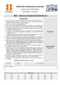 606 – Técnico Industrial de Eletrônica I - NC