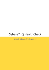 Sybase IQ healthcheck
