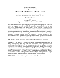 Indicadores de sustentabilidade de florestas naturais Indicators for