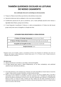 também queremos escolher as leituras do nosso casamento