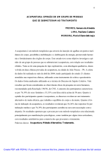 4 ACUPUNTURA: OPINIÃO DE UM GRUPO DE PESSOAS QUE SE