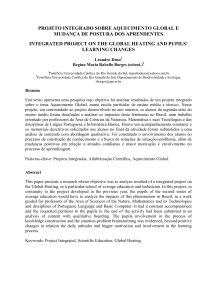 Projeto integrado sobre aquecimento global e