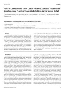 Perfil de Conhecimento Sobre Câncer Bucal dos Alunos da