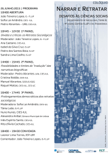 narrar e retratar - CIES-IUL