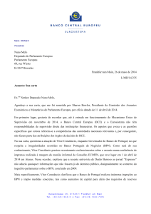 Letter from the ECB President to Mr Nuno Melo