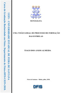 UMA VISÃO GERAL DO PROCESSO DE FORMAÇÃO DAS ESTRELAS