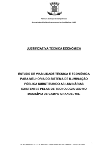 JUSTIFICATIVA TÉCNICA ECONOMICA