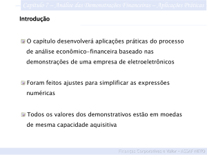 Cap 07 - Análise das Demonstrações Financeiras. Aplicações P