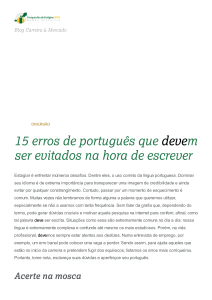 15 erros de português que devem ser evitados na hora de escrever