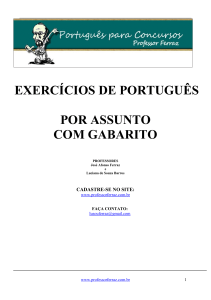 EXERCICIOS DE PORTUGUES POR ASSUNTO COM