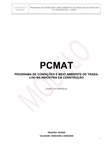 Modelo PCMAT - Blog Segurança do Trabalho