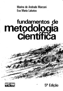 LAKATOS - MARCONI - FUNDAMENTOS DE METODOLOGIA CIENTIFICA