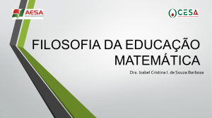 FILOSOFIA DA EDUCAÇÃO MATEMÁTICA
