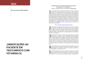 02 - Dr. Cicero Coimbra - ORIENTACAO AOS PACIENTES TRATAMENTO VIT D
