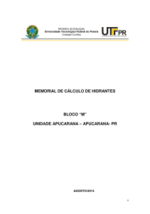 Memorial de Calculo Hidrantes Apucarana