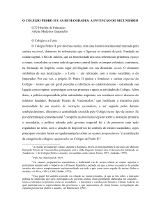 O COLÉGIO PEDRO II E AS HUMANIDADES - A INVENÇÃO DO SECUNDÁRIO - Antonio Figueira de Almeida