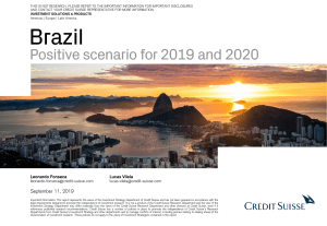 Brazil Positive Scenario for 2019 2020