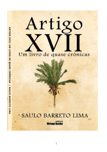 Artigo XVII Um Livro de Quase Crônicas Saulo Barreto Lima