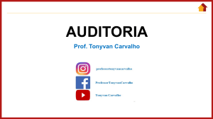 Auditoria Prof. Tonyvan Carvalho