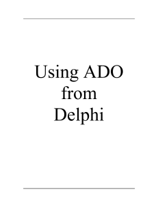 Using ADO from Delphi