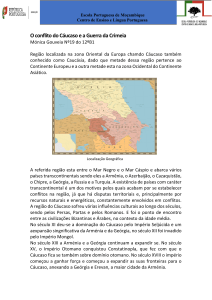 O conflito do Cáucaso e a Guerra da Crimeia