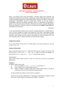 MATEMÁTICA AVANÇADA - Matemática Discreta I 2019