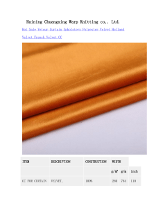 Curtain Velvet Fabrics