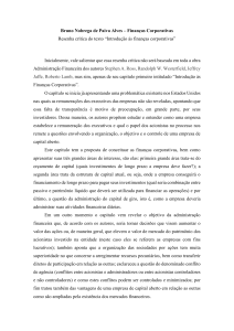 Bruno Nobrega de Paiva Alves - Resenha Capitulo Introdução a financas corporativas