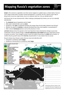KS3 Russia lesson-2 mapping-Russias-vegetation-zones