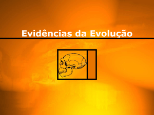 EVIDÊNCIAS DA EVOLUÇÃO