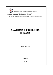 Apostila TF 18-19 MODI Anatomia e Fisiologia Humana 2018