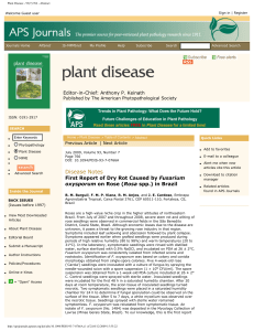 PLANT DISEASE aps journals raul