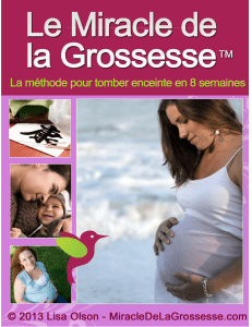 Le Miracle de La Grossesse de Lisa Olson Pdf Gratuit