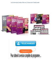 Le Protocole Ventre Plat en 21 Jours Pdf