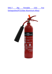 EN3-7 2kg Portable CO2 Fire Extinguisher(PT215bar Aluminium Alloy)