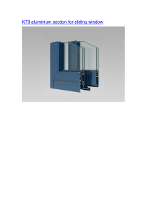 K78 aluminium section for sliding window