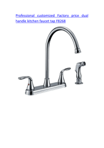 Professional customized Factory price dual handle kitchen faucet tap F8268
