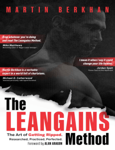 The leangains method by Martin Berkhan