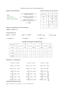 Formulário trigonometria